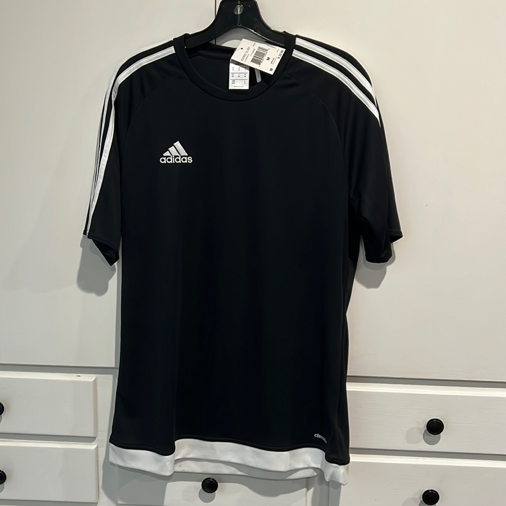 Adidas workout running shirt men black